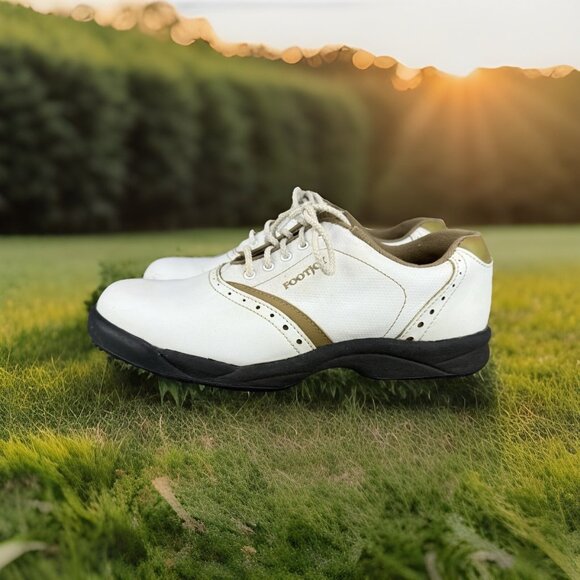FootJoy Shoes - ✅Footjoy FJ Greenjoys 48762 Women's 7M Golf Shoes White Leather Lace Up Athletic